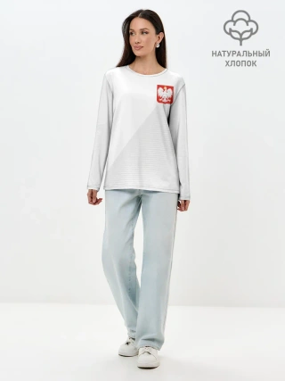 Лонгслив женский. Хлопок / Польша домашняя форма
