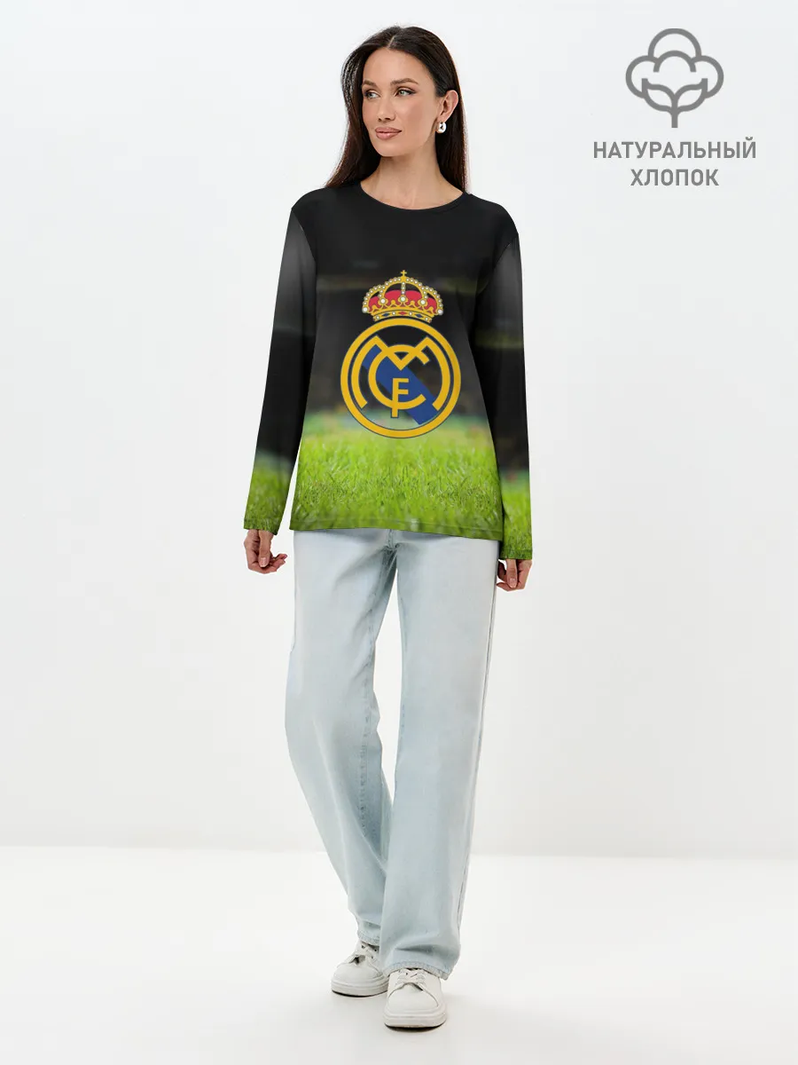 Лонгслив женский. Хлопок / REAL MADRID