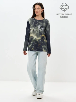 Лонгслив женский. Хлопок / CS GO