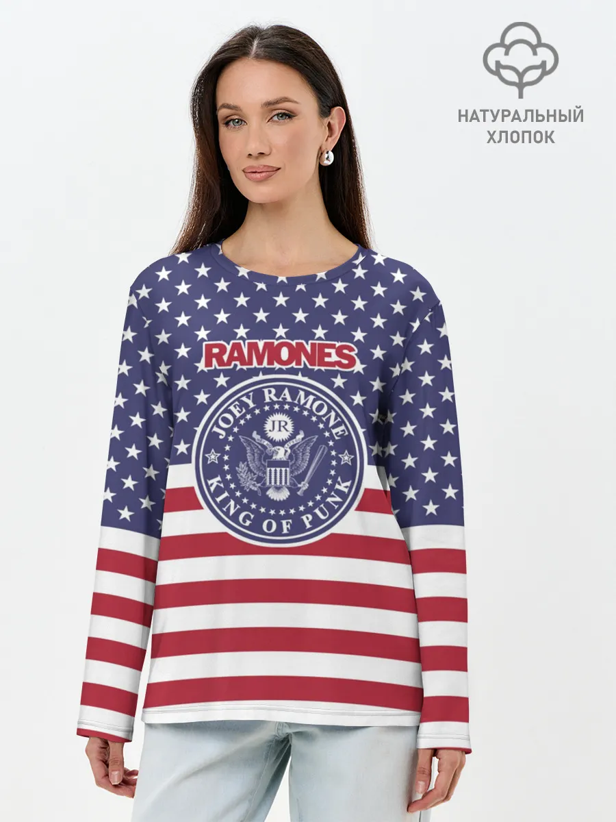 Лонгслив женский. Хлопок / Ramones