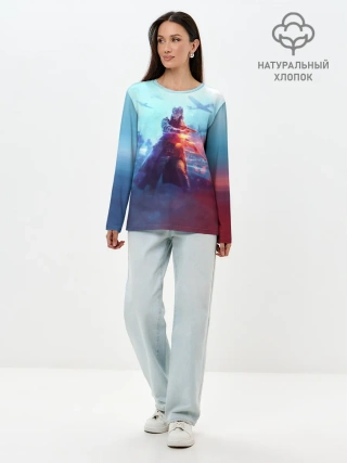 Лонгслив женский. Хлопок / Battlefield 5