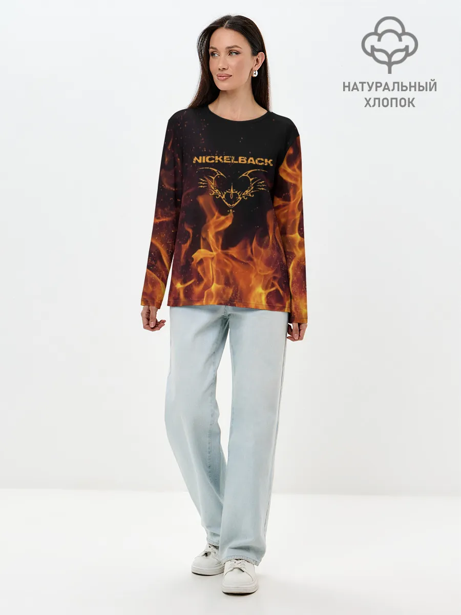 Лонгслив женский. Хлопок / Nickelback
