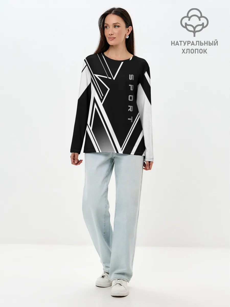 Лонгслив женский. Хлопок / Sport