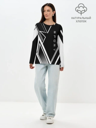 Лонгслив женский. Хлопок / Sport