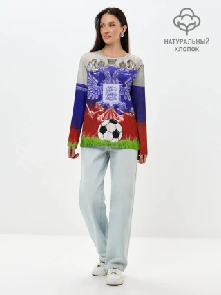 Лонгслив женский. Хлопок / Сборная России