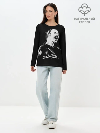 Лонгслив женский. Хлопок / Zlatan Ibrahimovic