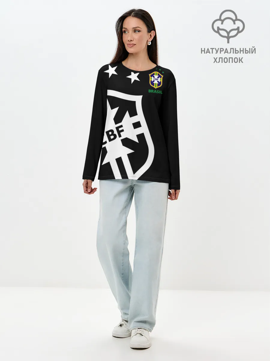 Лонгслив женский. Хлопок / Brazil Exclusive