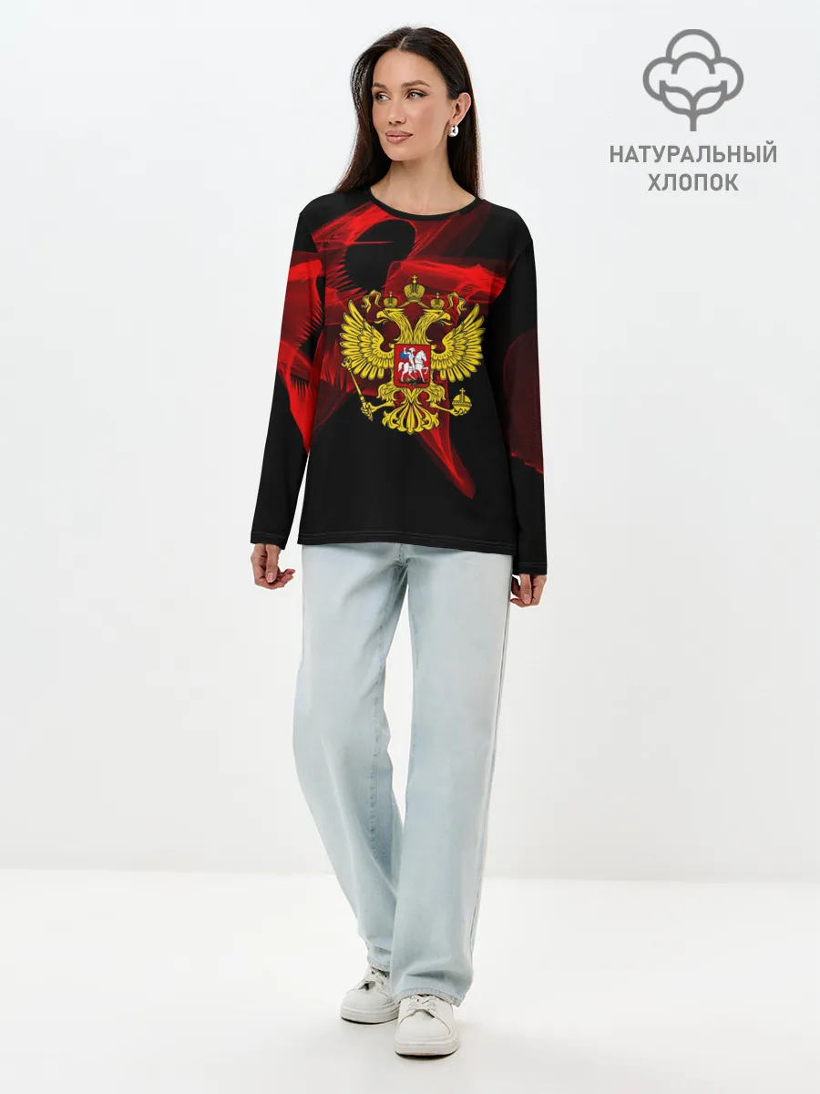 Лонгслив женский. Хлопок / Русский