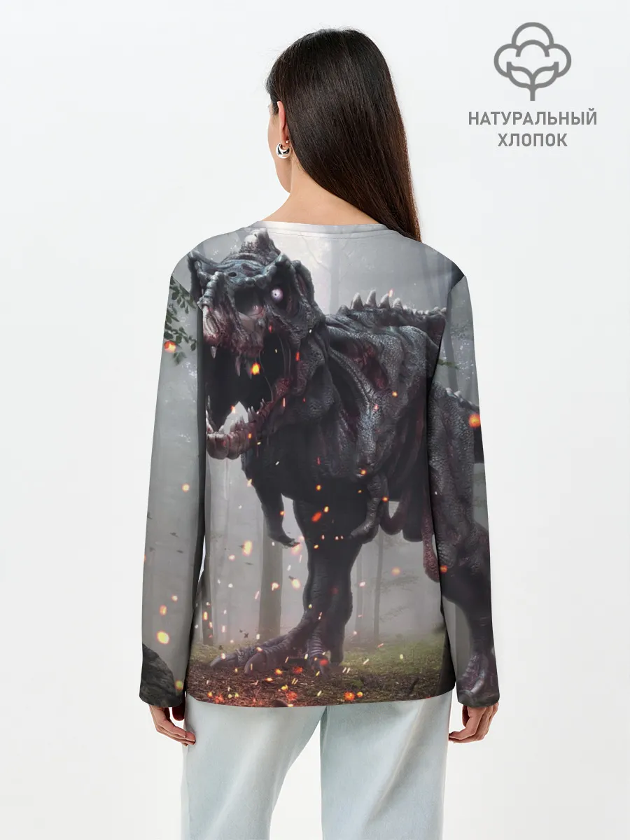 Лонгслив женский. Хлопок / мир юрского периода