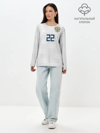 Лонгслив женский. Хлопок / Дзюба ЧМ 2018