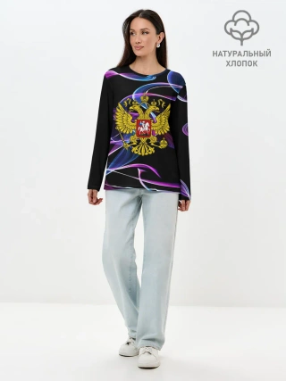 Лонгслив женский. Хлопок / RUSSIA