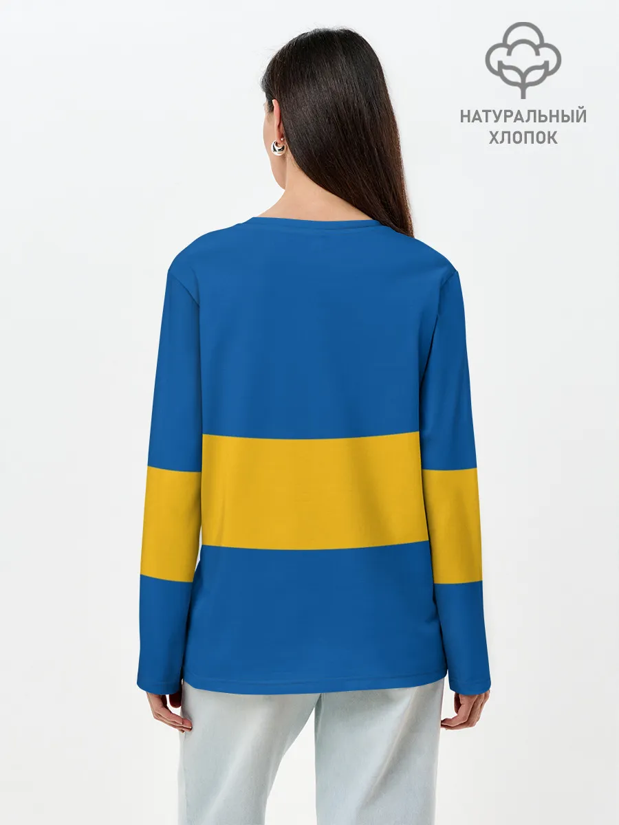 Лонгслив женский. Хлопок / Реал Мадрид