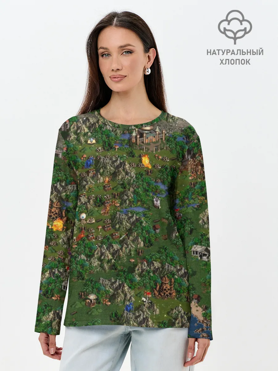 Лонгслив женский. Хлопок / heroes of might and magic