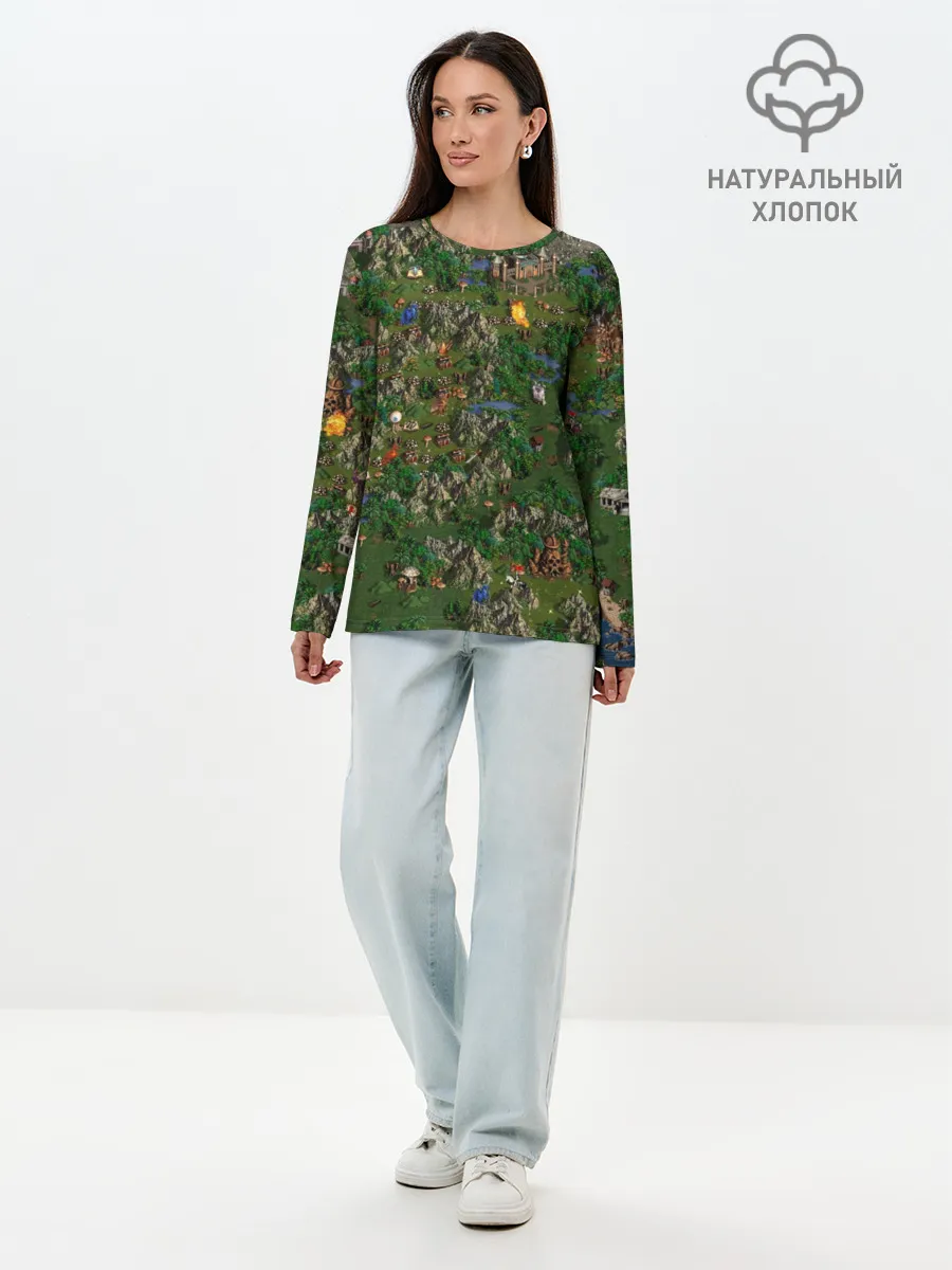 Лонгслив женский. Хлопок / heroes of might and magic