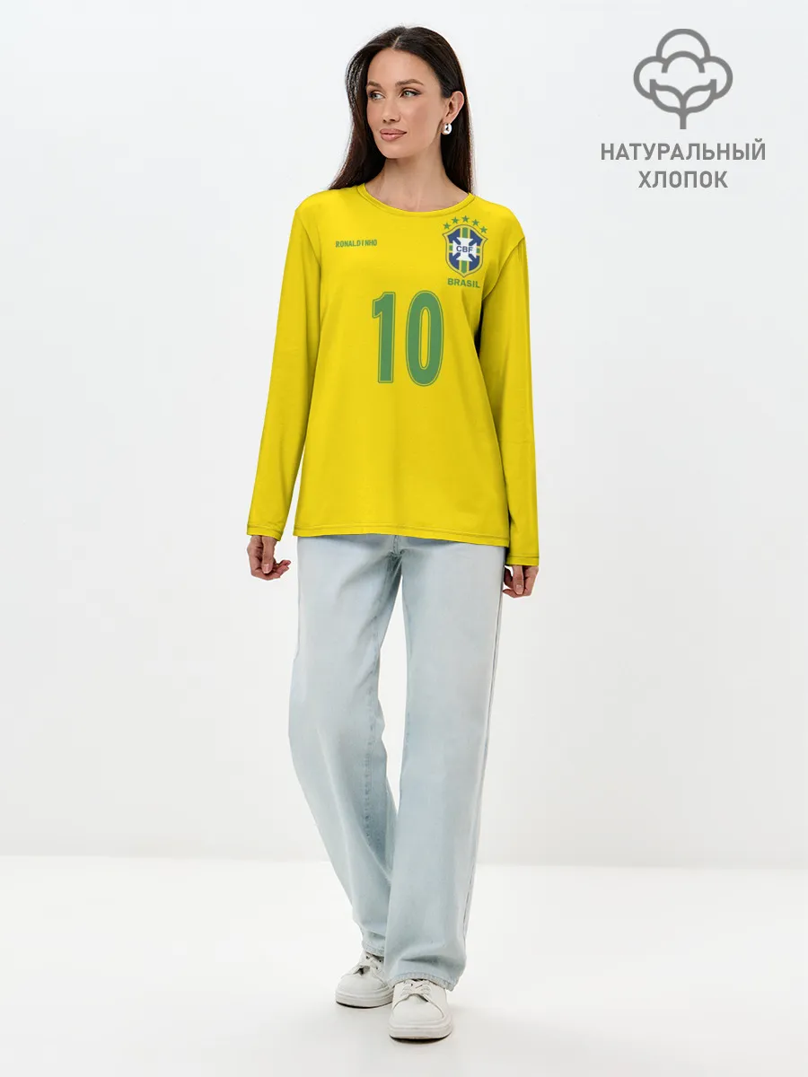 Лонгслив женский. Хлопок / Роналдиньо