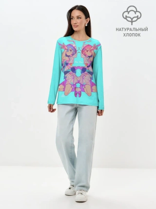 Лонгслив женский. Хлопок / Rem Ram