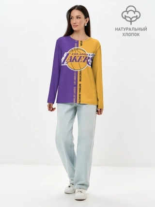 Лонгслив женский. Хлопок / Los angeles lakers. NBA