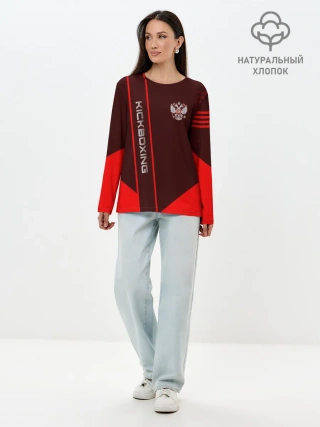 Лонгслив женский. Хлопок / Kickboxing