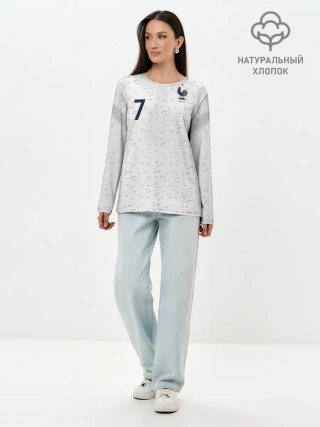 Лонгслив женский. Хлопок / Griezmann away WC 2018