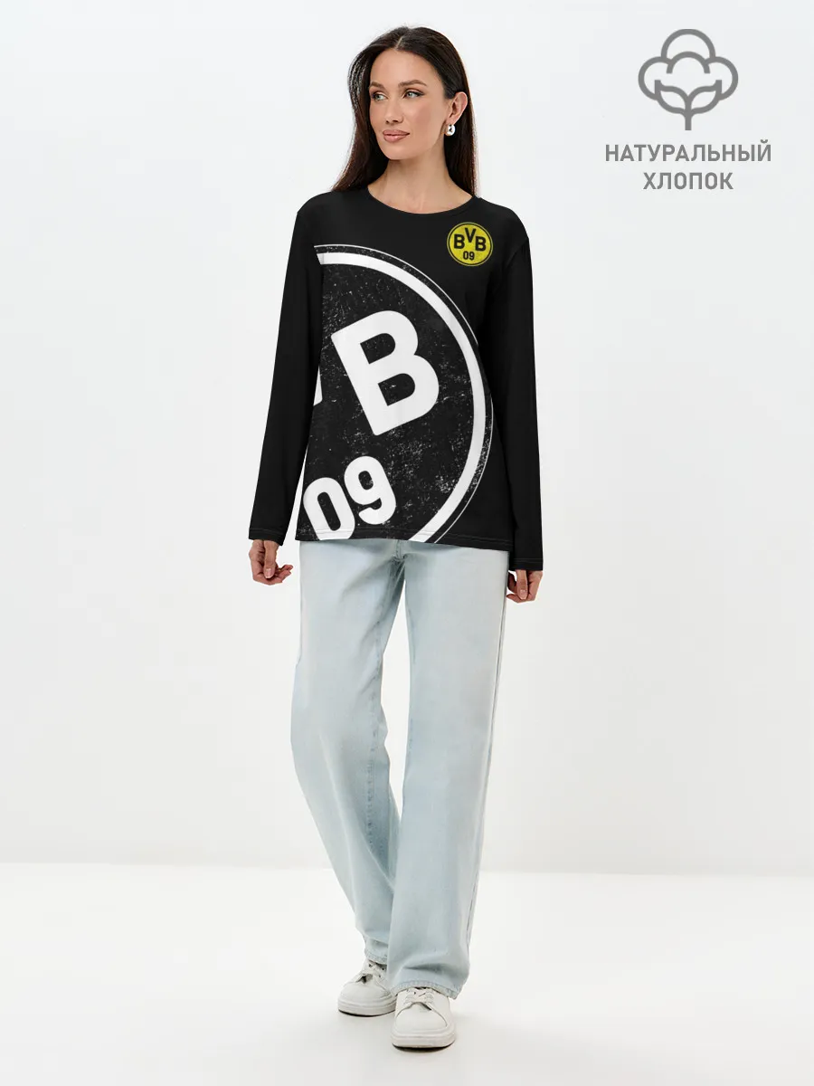 Лонгслив женский. Хлопок / Borussia Dortmund Exclusive