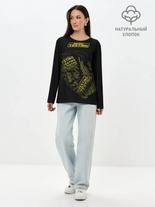 Лонгслив женский. Хлопок / Asap Rocky Testing