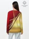 Лонгслив женский. Хлопок / RUSSIA SPORT: Red and Gold.