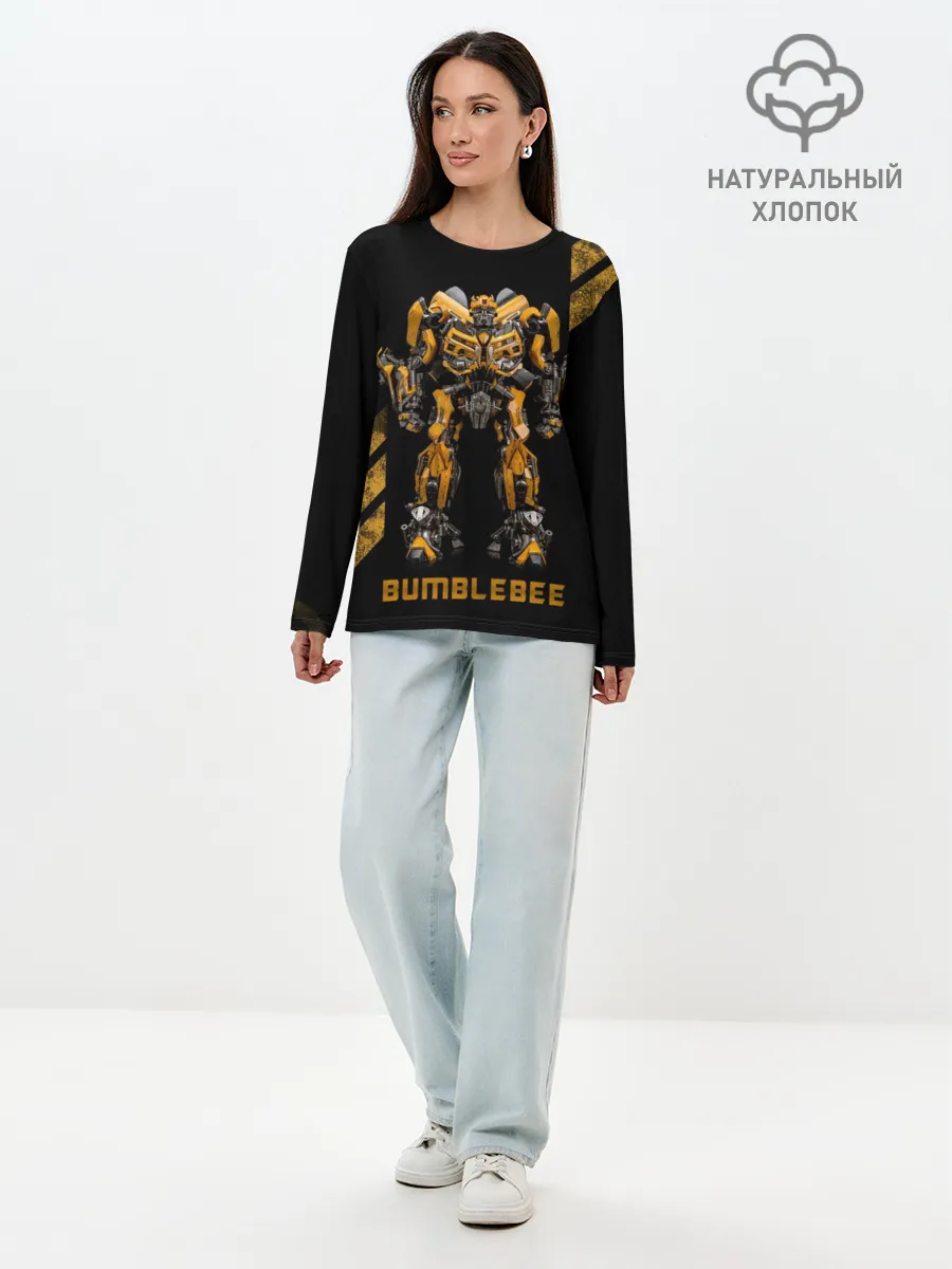 Лонгслив женский. Хлопок / Шмель