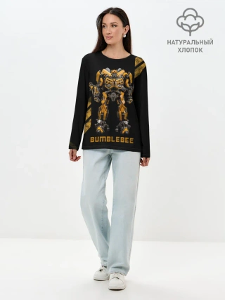 Лонгслив женский. Хлопок / Шмель