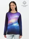 Лонгслив женский. Хлопок / Абстракция космоса