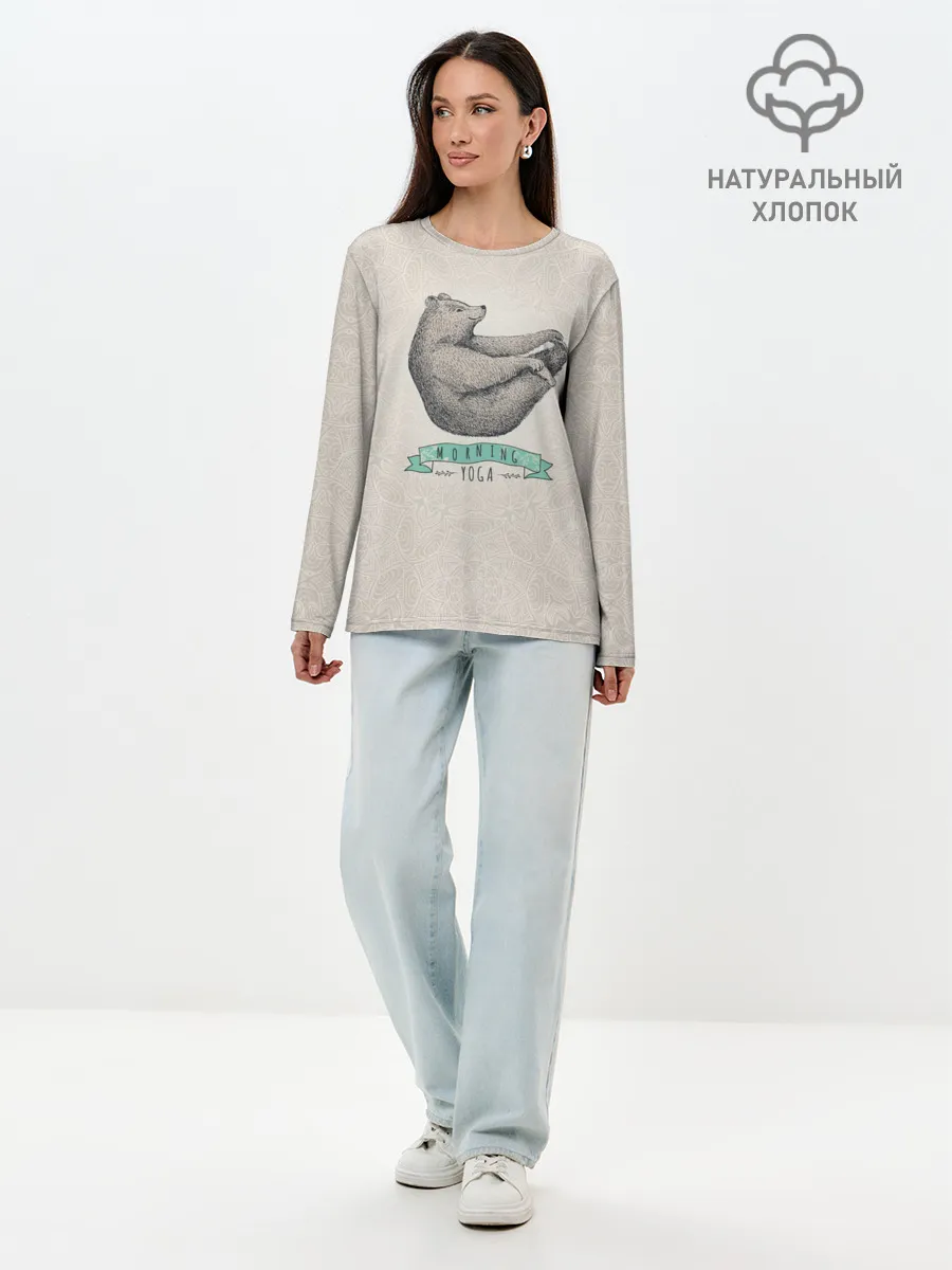 Лонгслив женский. Хлопок / Утренняя Йога