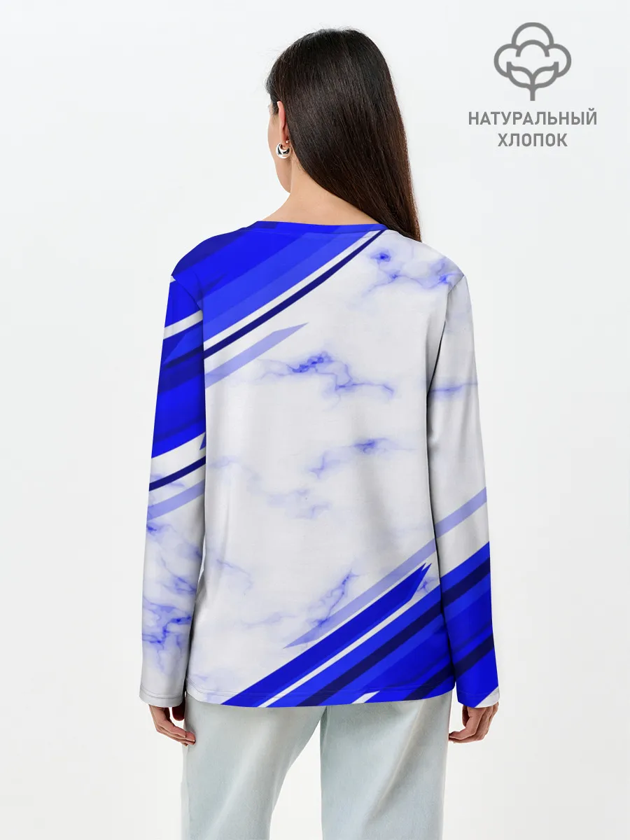 Лонгслив женский. Хлопок / Real Madrid