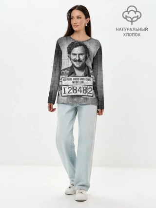 Лонгслив женский. Хлопок / Пабло Эскобар