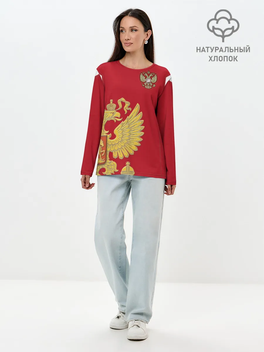 Лонгслив женский. Хлопок / Сборная России 2018 Exclusive
