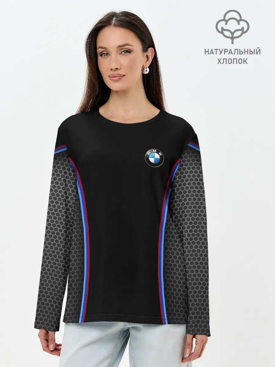 Лонгслив женский. Хлопок / BMW Sport