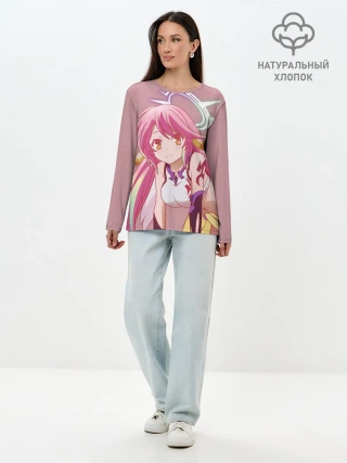 Лонгслив женский. Хлопок / Аниме про шахматы