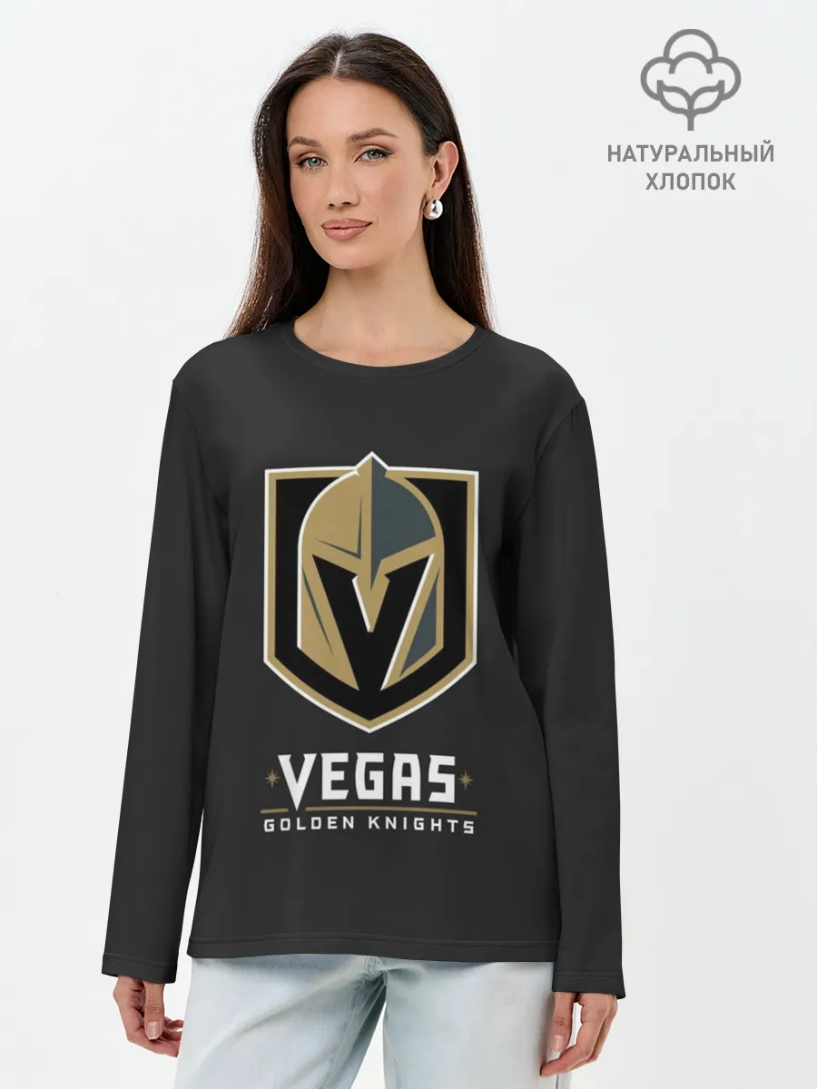 Лонгслив женский. Хлопок / Vegas Golden Knights