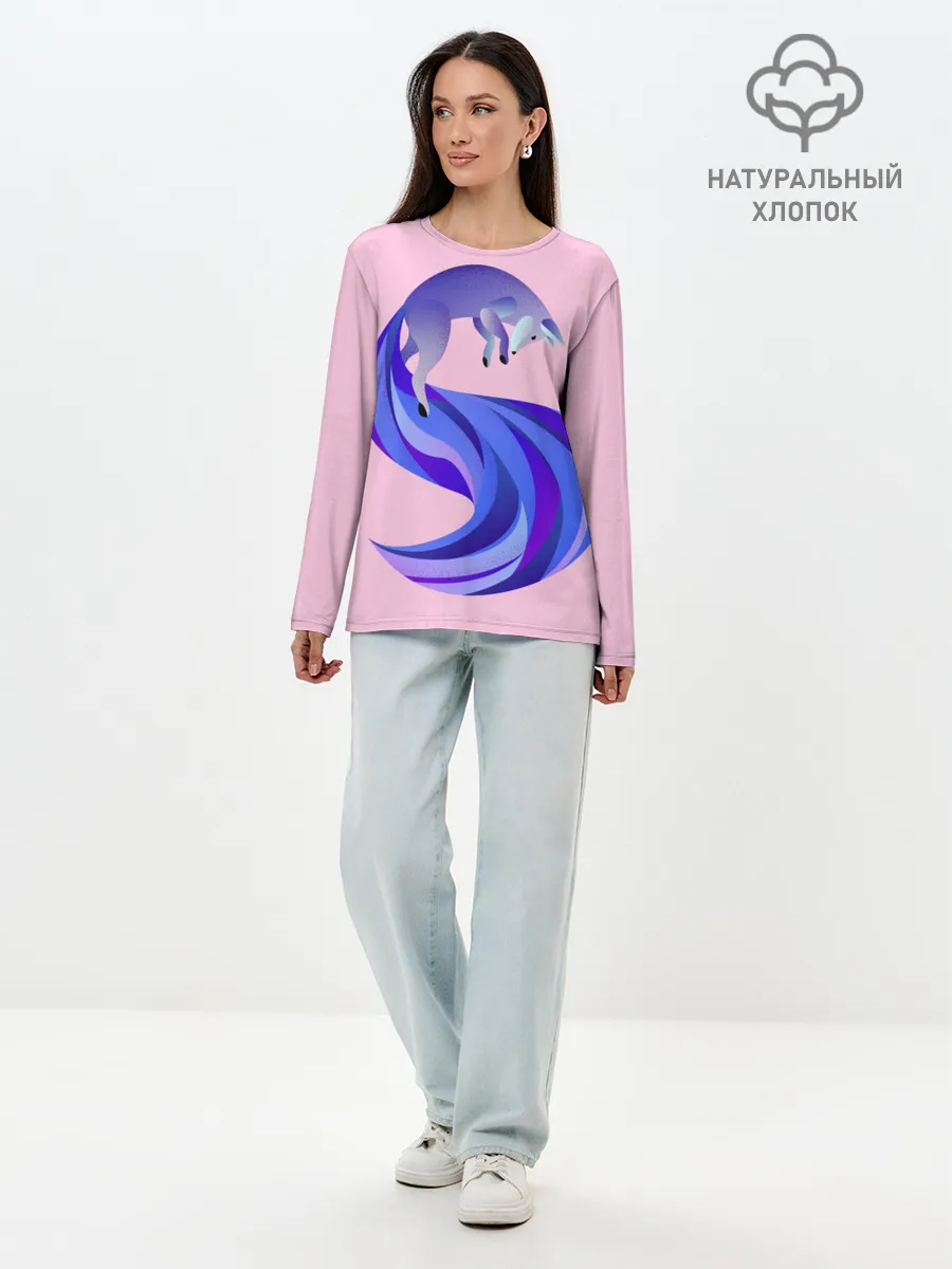 Лонгслив женский. Хлопок / Лиса