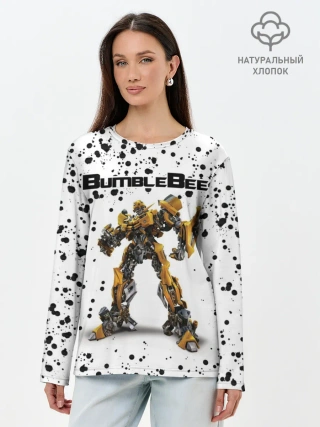 Лонгслив женский. Хлопок / Шмель