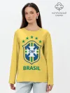 Лонгслив женский. Хлопок / Сборная Бразилии