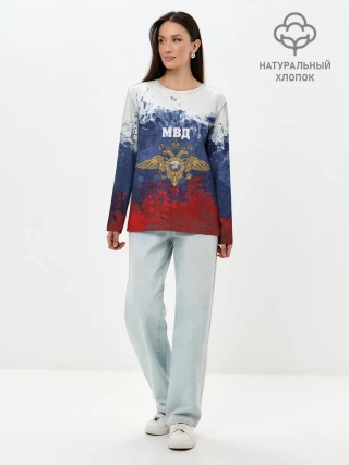 Лонгслив женский. Хлопок / МВД