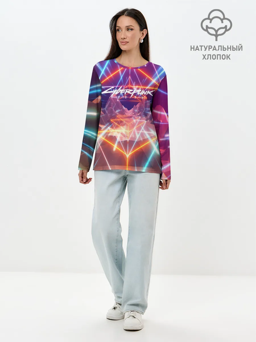 Лонгслив женский. Хлопок / Cyber Punk 2077