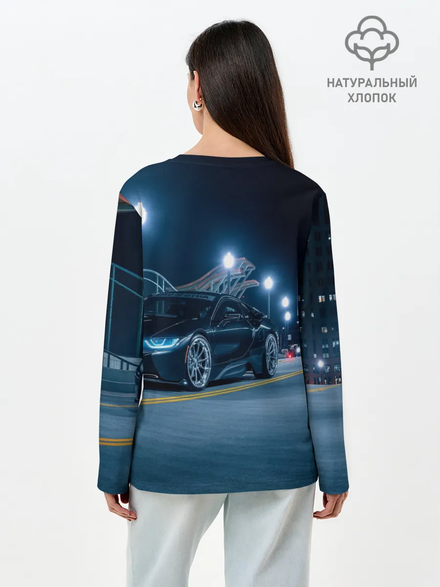 Лонгслив женский. Хлопок / BMW.