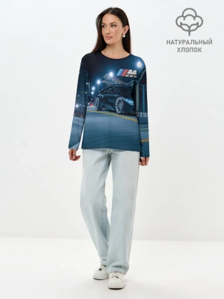 Лонгслив женский. Хлопок / BMW.