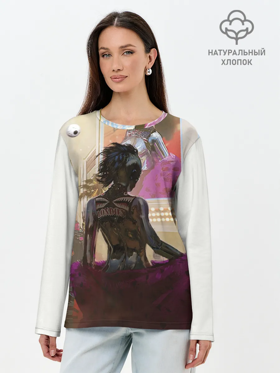Лонгслив женский. Хлопок / Lady. Cyberpunk 2077