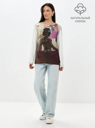 Лонгслив женский. Хлопок / Lady. Cyberpunk 2077