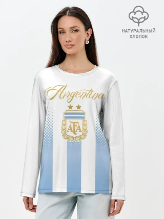Лонгслив женский. Хлопок / Сборная Аргентины