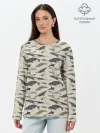 Лонгслив женский. Хлопок / Whales pattern