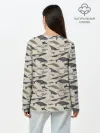 Лонгслив женский. Хлопок / Whales pattern