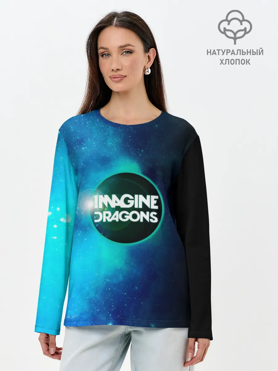 Лонгслив женский. Хлопок / Imagine Dragons