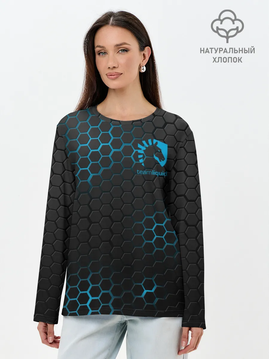 Лонгслив женский. Хлопок / TEAM LIQUID E-SPORT